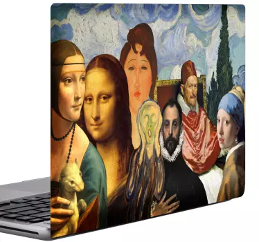 Adesivo per pc Collage quadri famosi - TenStickers