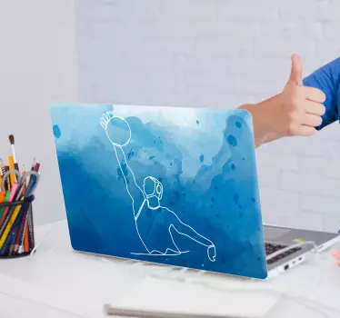 Adesivo per pc con giocatore di pallanuoto - TenStickers