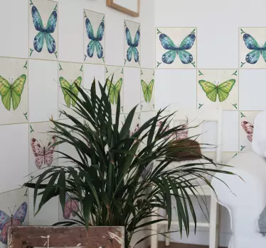 Adesivo per piastrella Farfalle - TenStickers