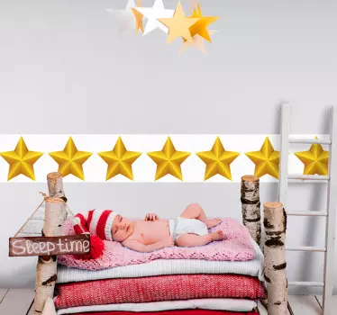 Adesivo per piastrella Piastrella stella d'oro - TenStickers