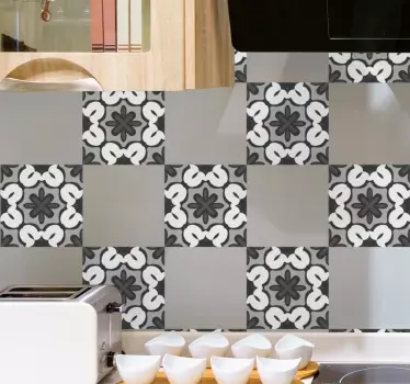 Adesivo per piastrelle design geometrico della cucina - TenStickers