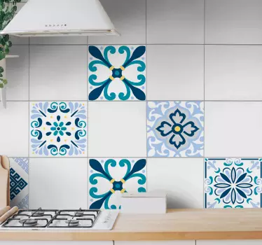 Adesivo per piastrelle motivi eleganti - TenStickers