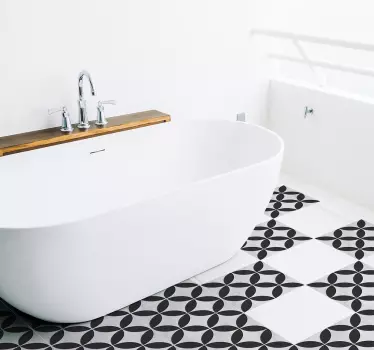 Adesivo per piastrelle nero grigio - TenStickers