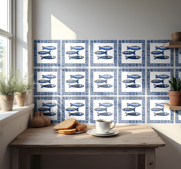 Adesivo per piastrelle sardine - TenStickers