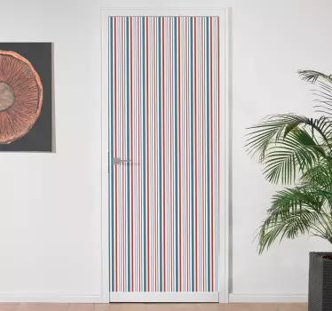 Adesivo per porta copertura a strisce - TenStickers