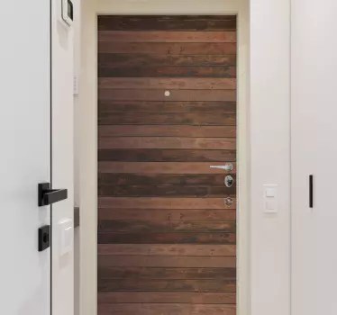 Adesivo per porta finitura legno - TenStickers