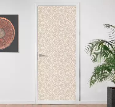 Adesivo per porta motivo decorativo sofisticato - TenStickers