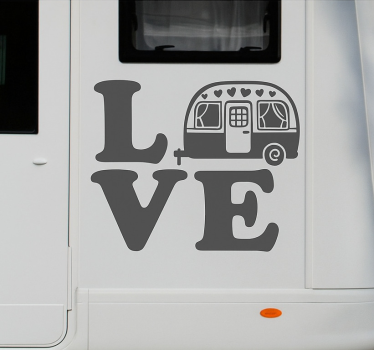 Adesivo per roulotte amore per i viaggi - TenStickers
