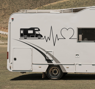 Adesivo per camper battito del cuore - TenStickers