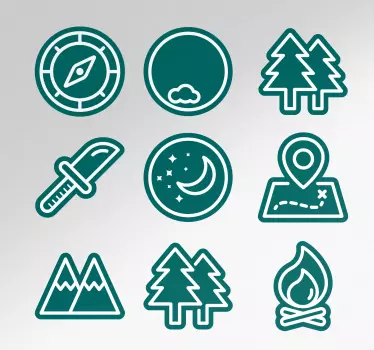 Adesivo per roulotte bussola e vette - TenStickers