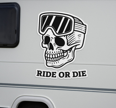 Adesivo per roulotte cavalcare o morire - TenStickers