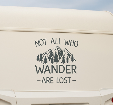 Adesivo per camper citazione del viaggiatore nomade - TenStickers