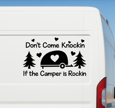 Adesivo per roulotte divertente "non busserai" - TenStickers