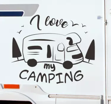 Adesivo per camper I love my camping - TenStickers