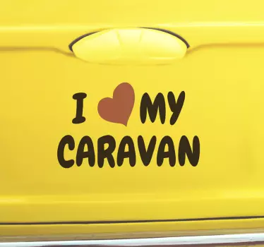 Sticker roulotte I love my caravan - TenStickers
