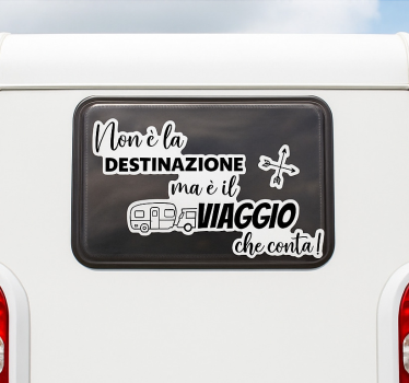 Adesivo per roulotte il viaggio - TenStickers