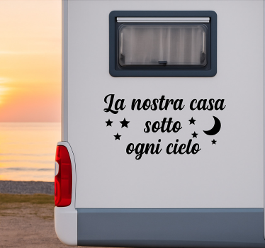 Adesivo per camper la nostra casa mobile - TenStickers