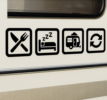Adesivo per camper vita in roulotte - TenStickers
