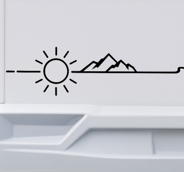 Adesivo per roulotte paesaggio naturale custom - TenStickers