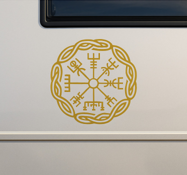 Adesivo per roulotte simbolo vegsisir d'oro - TenStickers