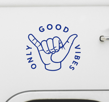 Adesivo per roulotte solo buone vibrazioni - TenStickers
