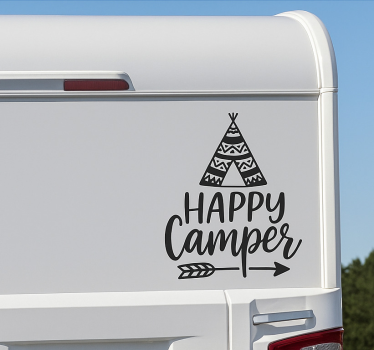 Adesivo per roulotte stile boho tipi - TenStickers