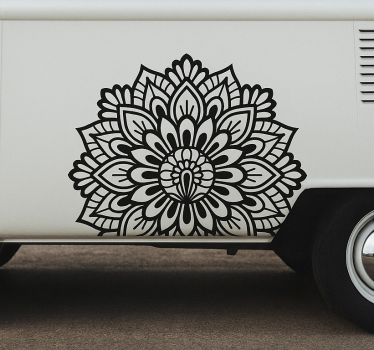 Adesivo per roulotte stile mandala lotus - TenStickers