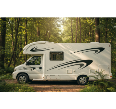 Adesivo per roulotte swoosh moderno - TenStickers