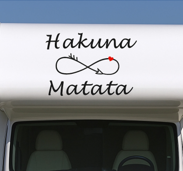 Adesivo per roulotte testo "hakuna matata" - TenStickers