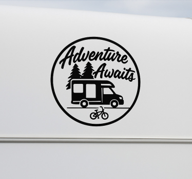 Adesivo per roulotte ti aspetta un'avventura testuale! - TenStickers