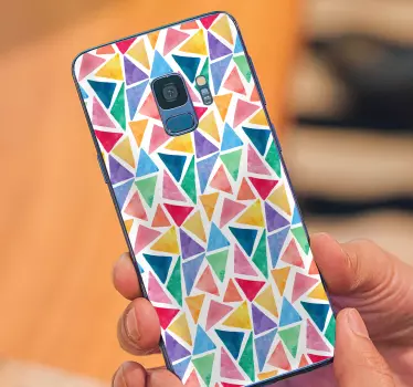 Adesivo per telefono mosaico acquerello - TenStickers