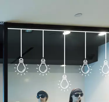 Adesivo per vetrine installazioni di illuminazione sospesa - TenStickers