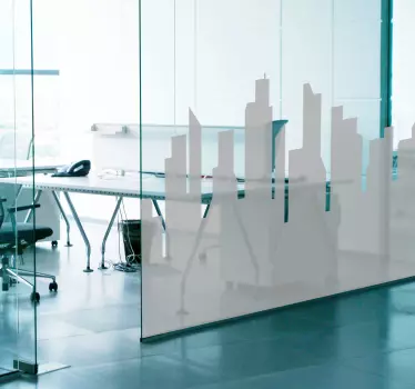 Adesivo per vetri con skyline - TenStickers
