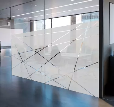 Adesivo per vetri traslucido con linee - TenStickers