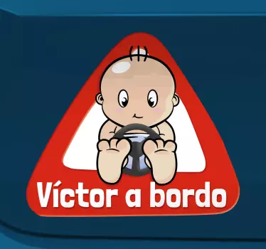 Adesivo per auto personalizzabile a bordo - TenStickers