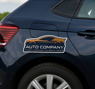 Adesivo personalizzabile insegna auto oro - TenStickers