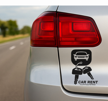 Adesivo personalizzabile logo autonoleggio - TenStickers