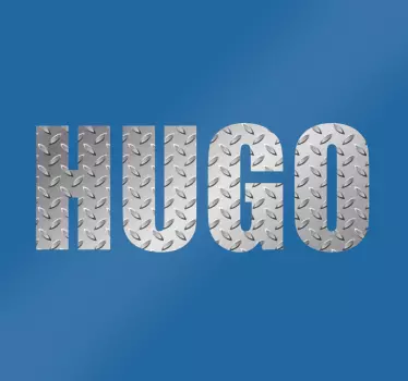 Adesivo personalizzabile nome metallico - TenStickers