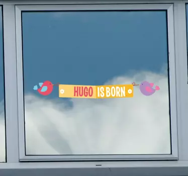Adesivo personalizzato nascita uccellini - TenStickers