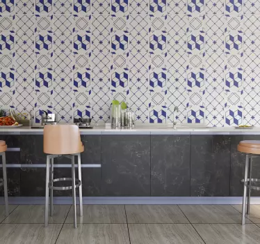 Adesivo piastrelle forme geometriche - TenStickers