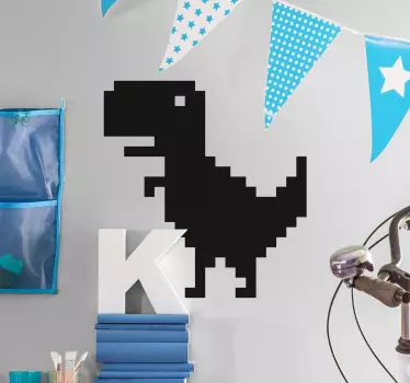 Adesivo pixel art dinosauro - TenStickers