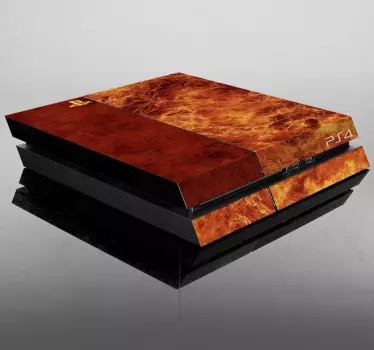 Adesivo PlayStation texture fuoco - TenStickers