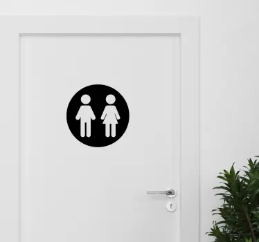Adesivo porta Segno wc donna uomo - TenStickers