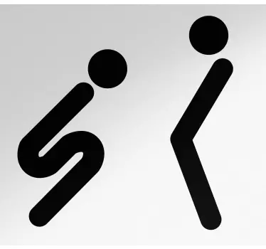 Adesivo porta Set di icone bagno wc - TenStickers