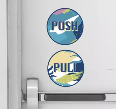 Adesivo porta spingi e tira - TenStickers