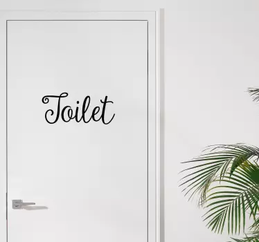 Adesivo in vinile con scritta "toilet" - TenStickers