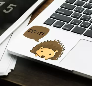 Adesivo per pc riccio motivazionale - TenStickers