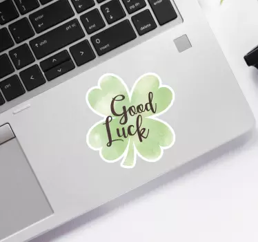 Sticker adesivo quadrifoglio good luck - TenStickers