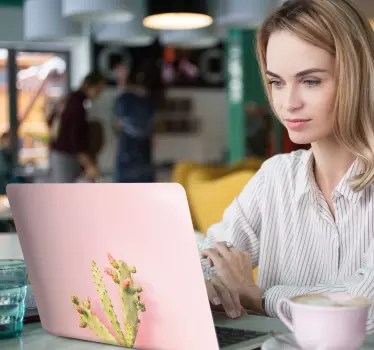 Adesivo per laptop con cactus - TenStickers