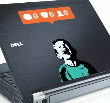Adesivo portatile "Nobody likes me" Banksy - TenStickers